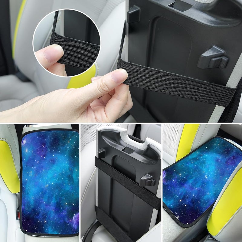 Adastrah Car Center Console Cover,Nebula Galaxy Auto Center Console Pad,Armrest Cover Protector for Vehicle SUV Truck Car - Image 2
